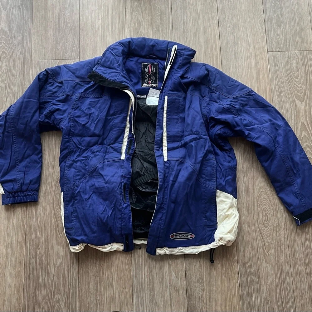 Spyder Jacket Mens Medium Ski Insulated Thinsulate Blue